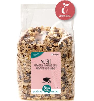 Terrasana Muesli 40% Noten, Vruchten & Zaden