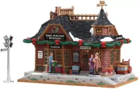 Lemax east junction station verlicht kersthuisje Caddington Village 2018 - thumbnail