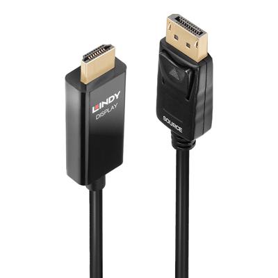 LINDY 40926 DisplayPort-kabel HDMI Aansluitkabel DisplayPort-stekker, HDMI-A-stekker 2.00 m Zwart