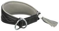 TRIXIE HALSBAND HOND ACTIVE COMFORT VOOR WINDHONDEN LEER ZWART / GRIJS 27-35X5,5 CM - thumbnail
