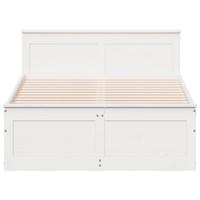 Bedframe zonder matras met hoofdbord grenenhout wit 120x190 cm - thumbnail