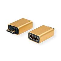 ROLINE GOLD HDMI-adapter, HDMI Female - HDMI Mini Male - thumbnail