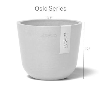 Ecopots Oslo kunststof bloempot Wit/Grijs - Ø 33,1 cm Ecopots Oslo kunststof bloempot Wit/Grijs - Ø 33,1 cm