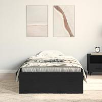 Bedframe met lades Zwart eiken 100 x 200 cm Bewerkt hout - thumbnail