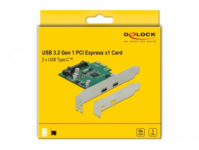 Delock DELOCK PCI Expr x1 Karte - 2x ext SuperS PCI Express kaart USB-A 3.2 Gen 1 PCIe Delock DELOCK PCI Expr x1 Karte - 2x ext SuperS PCI Express kaart USB-A 3.2 Gen 1 PCIe