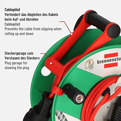 Brennenstuhl Kabelhaspel 40 mtr | IP44 | 3G1.5 | Tuin | Super-Solid | 1188470 - 1188470 - thumbnail