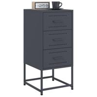 Nachtkastjes 2 st 36x39x78 cm staal antracietkleurig - thumbnail