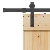 Schuifdeur met beslag 85x210 cm massief grenenhout - thumbnail