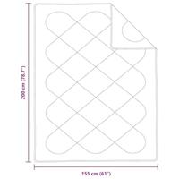 Zomer Dekbed met kussen 2 pcs Wit Microvezel - thumbnail