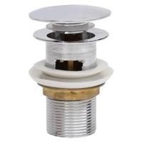 VidaXL Afvoer pop-up met overloop 6,4x6,4x9,1 cm chroomkleurig - thumbnail