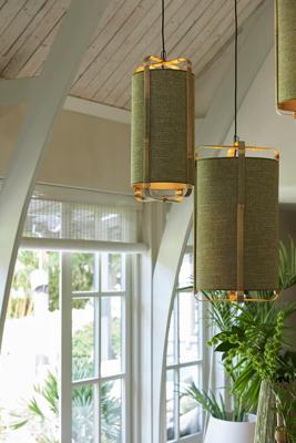 Light & Living Hanglamp 'Sendai' Jute en Bamboe, 37cm, kleur Groen