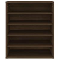 Schoenenkast 60x35x70 cm bewerkt hout bruineikenkleurig - thumbnail