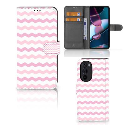 Motorola Edge 30 Pro | Telefoon Hoesje | Waves Roze
