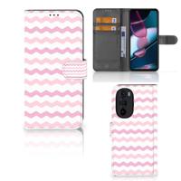 Motorola Edge 30 Pro | Telefoon Hoesje | Waves Roze - thumbnail