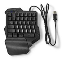 Nedis Bedraad Gaming Toetsenbord | USB Type-A | Membrane Toetsen | RGB | Enkelhandig | Universeel | USB Gevoed | Lengte stroomkabel: 1.60 m | Gaming - - thumbnail