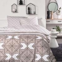 Tweepersoonsbedset -TODAY - 240x200 cm - 100% Katoen - Beige, Zwart en Wit - thumbnail