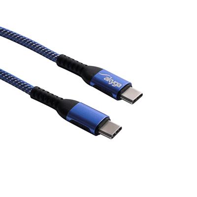 Akyga AK-USB-37 USB-kabel USB-C stekker, USB-C stekker 1.00 m Blauw