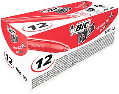 BIC visa color kleurstiften, lijndikte 3 mm, rood, 12 stuk/ 1 doos - thumbnail