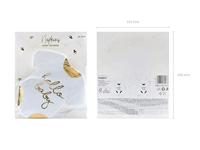 Servetten Geboorte Baby Rompertje Wit/Goud (20st) - thumbnail