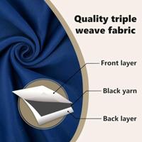 VidaXL Zwart-out gordijnen met ringen 2 pcs donkerblauw 225 x 140 cm - thumbnail