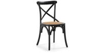 Kave Home Eetkamerstoel 'Alsie' met rotan zitting, kleur Zwart - thumbnail