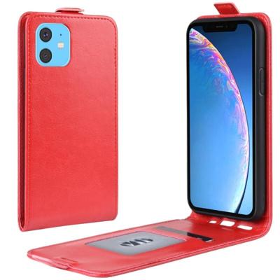 Crazy Horse verticale Flip lederen beschermhoes voor iPhone 11 (rood)