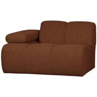 Woood Mojo 1-zits bank arm links bouclé Roestbruin - thumbnail