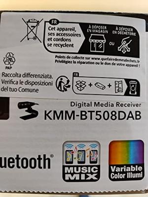 Kenwood KMM-BT506DAB USB-autoradio met DAB+ en Bluetooth handsfree installatie (comp. naar Amazon Alexa, USB, AUX-In, SoundProcessor, 4 x 50 W, var. verlichting, DAB+ antenne)