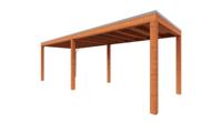 Trendhout Overkapping Palermo 725x255 cm- Plat dak- Hout- Trendhout - thumbnail
