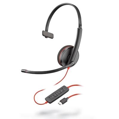Plantronics Blackwire 3200 Mono USB-C, bedraad, zwart