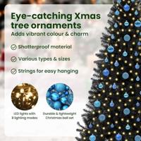 VidaXL Kerstboom met 300 led met standaard zwart 210 cm pvc - thumbnail