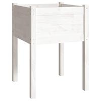 VidaXL Plantenbak 50x50x70 cm massief grenenhout wit - thumbnail