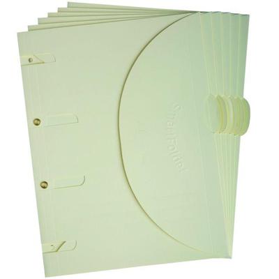 Smartfolder geperforeerde opbergmappen A4 Beige 6 stuks