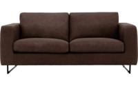 Goossens Excellent Bank Jovani bruin, leer, 2,5-zits, urban industrieel - thumbnail