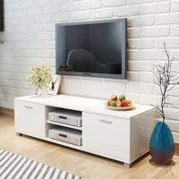 VidaXL Tv-meubel 140x40,5x35 cm hoogglans wit - thumbnail