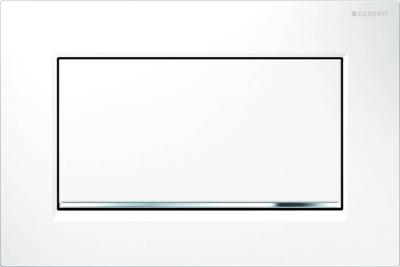 Geberit Sigma 10 (ex Sigma 30) bedieningspaneel glans wit/chroom voor Sigma reservoirs 8cm (UP720) en 12cm (UP320)