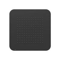 Hoofddouche Tres Plafond 42x42 cm Vierkant Patroon Ronde Hoeken Mat Zwart Tres - thumbnail