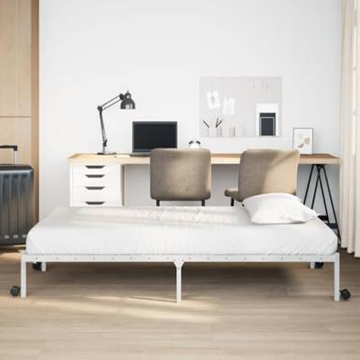 Bedframe zonder matras opvouwbaar 80x200 cm staal wit Bedframe zonder matras opvouwbaar 80x200 cm staal wit