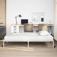 Bedframe zonder matras opvouwbaar 80x200 cm staal wit - thumbnail