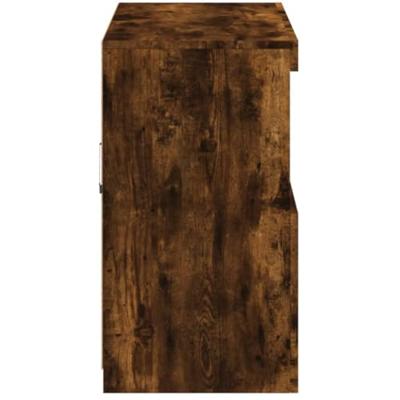 Dressoir met LED-verlichting 81x37x67 cm gerookt eikenkleurig Dressoir met LED-verlichting 81x37x67 cm gerookt eikenkleurig