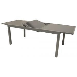 Uitschuifbare Tuintafel met glazen tafelblad 180/240 grijs Uitschuifbare Tuintafel met glazen tafelblad 180/240 grijs