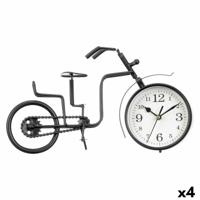Tafelklok Fiets Zwart Metaal 33 x 21 x 4 cm (4 Stuks) - thumbnail