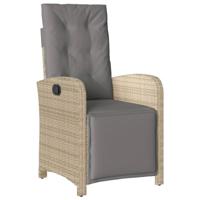 9-delige Tuinset met kussens poly rattan beige - thumbnail