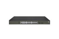 LevelOne ges-2126 hilbert 26-port gigabit smart lite managed l2 switch, 24x rj45, 2x sfp, 1000 mbps - thumbnail