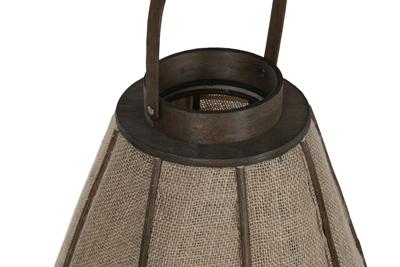 Kaarshouder Home ESPRIT Natuurlijk Jute Bamboe 36 x 36 x 48,5 cm