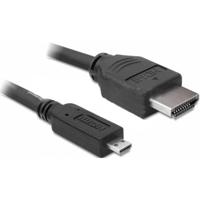 Delock 82663 HDMI-kabel HDMI Aansluitkabel HDMI-A-stekker, HDMI-micro-D-stekker 3 m Zwart 4K UHD, Vergulde steekcontacten - thumbnail
