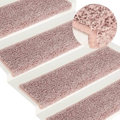 VidaXL Trapmatten 15 st 65x21x4 cm lichtroze met rechthoekige rand VidaXL Trapmatten 15 st 65x21x4 cm lichtroze met rechthoekige rand