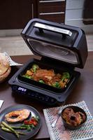 SOGO Human Technology Tafelgrill 4 l 1700 W max. Oververhittingsbeveiliging, Timerfunctie, Traploze temperatuurregeling, BPA-vrij Zwart, RVS - thumbnail