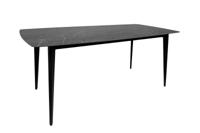 Moderne eettafel MILANO 180cm antraciet keramiek zwarte metalen poten - 46993 - thumbnail