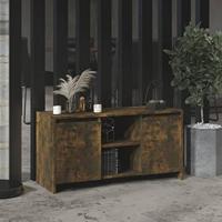 Tv-meubel 102x37,5x52,5 cm bewerkt hout gerookt eikenkleurig - thumbnail